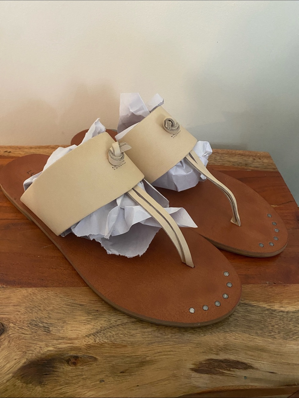 Lucky Brand Women's ARI Flat Sandal size 8M boho hippie minimalist cottagecore